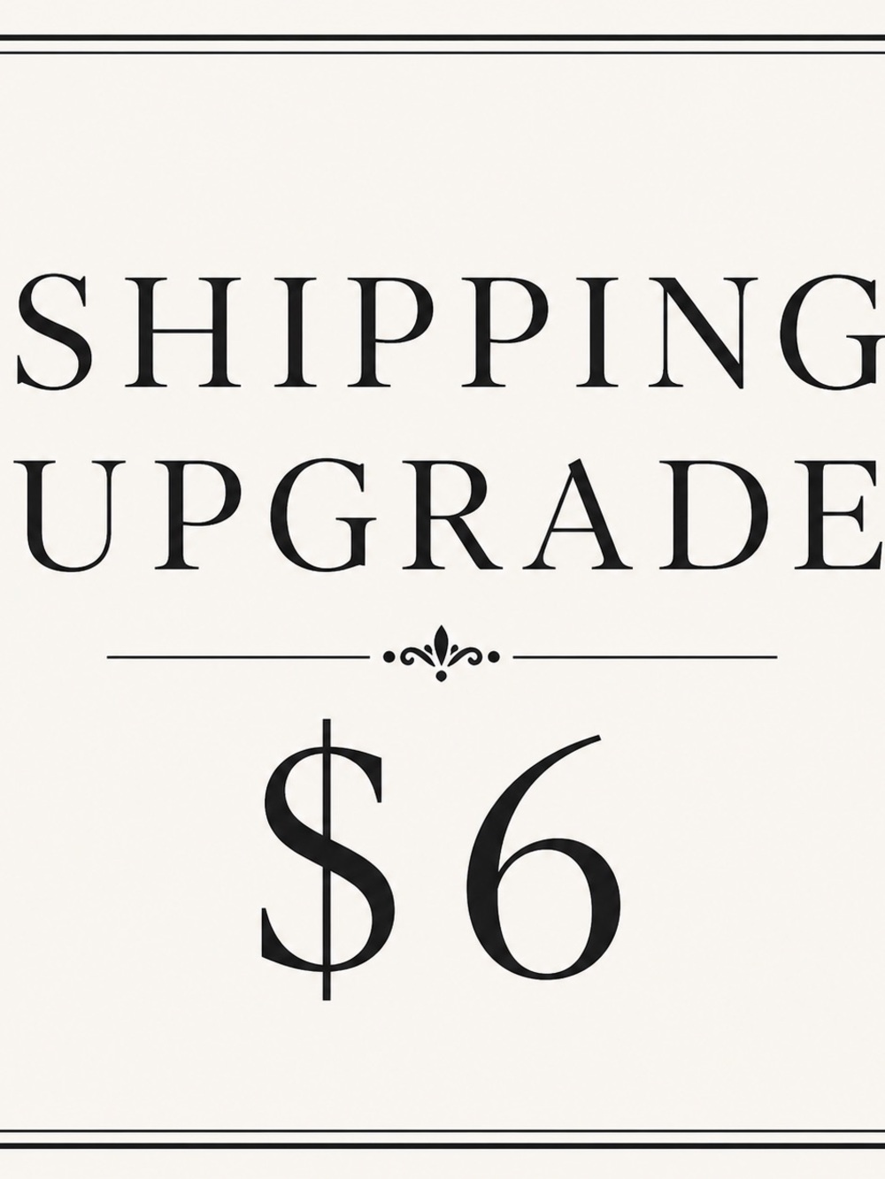 Shipping Upgrade $6